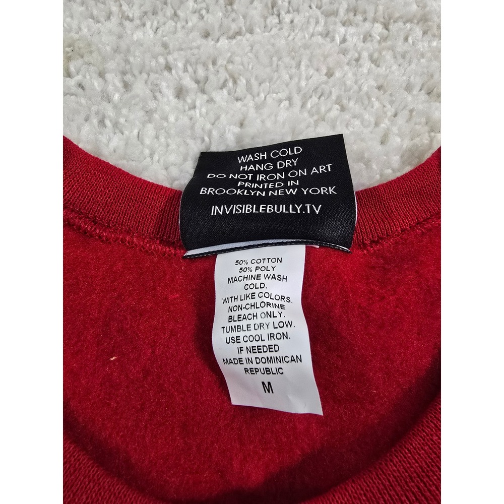 Invisible Bully Jimi Hendrix Graphic Sweatshirt Red Mens Medium Brooklyn Street - Picture 6 of 10